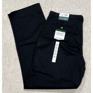 Flynn O'Hara Pants Mens 42W Black UNHEMMED Relaxed Fit Classics NEW NWT
